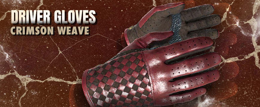 Driver Gloves - Crimson Weave