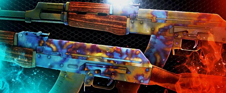 AK-47 Case Hardened blue pattern